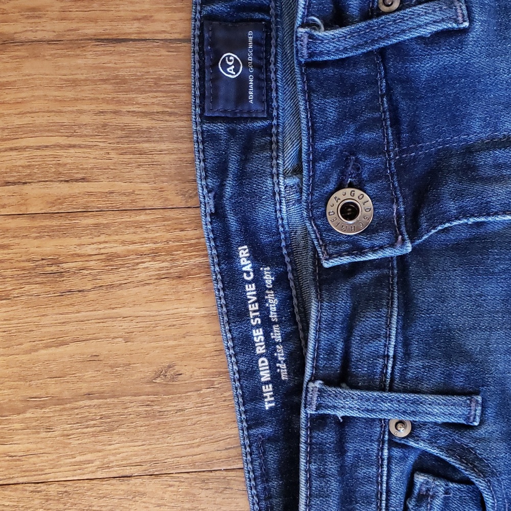 AG Adriano Goldschmied Dark Blue Skinny Jeans Midi - Picture 2 of 7